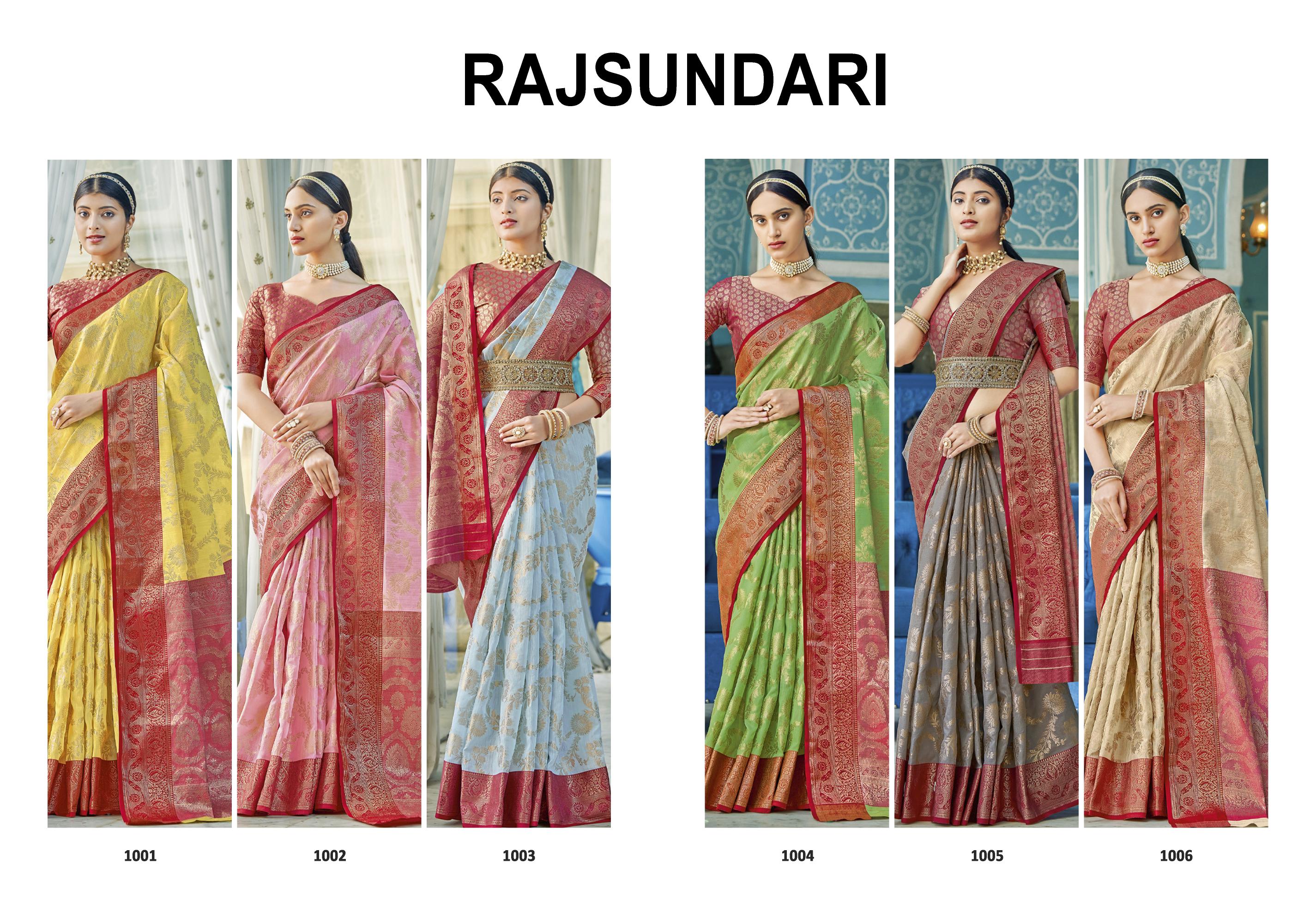 RAJSUNDARI by Astita fancy designer linen Cotton fabric saree with wholesale saree with latkan 