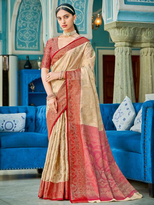 RAJSUNDARI by Astita fancy designer linen Cotton fabric saree with wholesale saree with latkan 