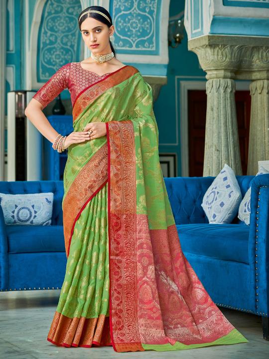 RAJSUNDARI by Astita fancy designer linen Cotton fabric saree with wholesale saree with latkan 