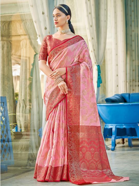 RAJSUNDARI by Astita fancy designer linen Cotton fabric saree with wholesale saree with latkan 