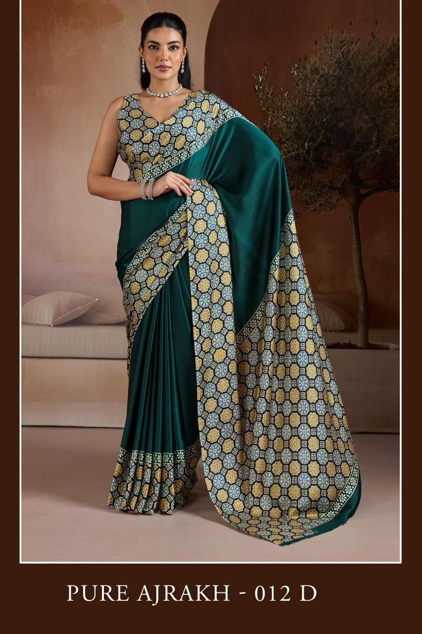 Rajtex Pure Ajrakh 012 catalog saree shop in surat lowest price