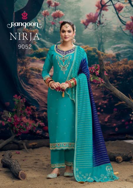 Rangoon Nirja D 9051 to 9054 catalog shibori kurtis online india