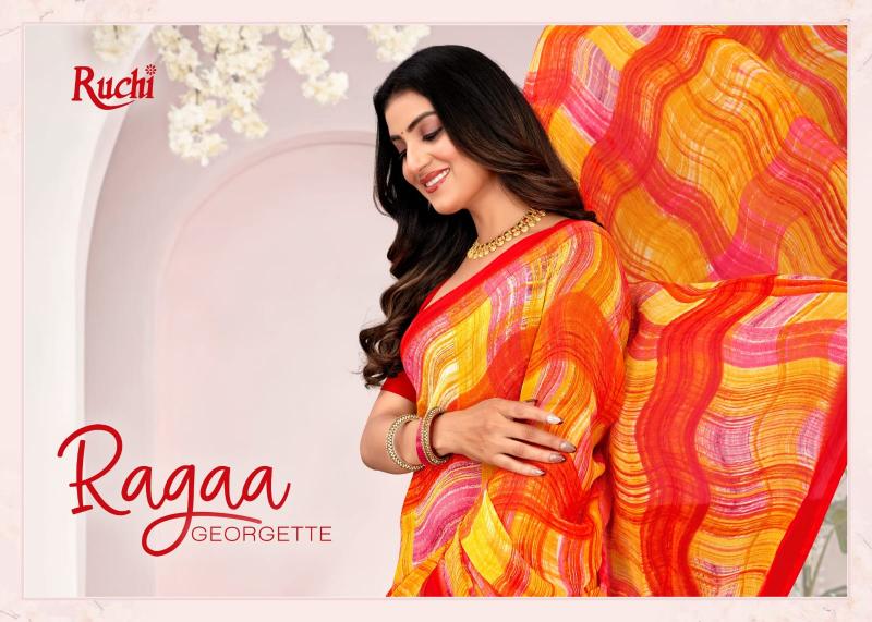 Ruchi Ragaa Georgette 18 catalog low rate sarees in surat
