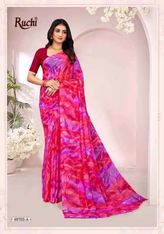 Ruchi Ragaa Georgette 18 catalog low rate sarees in surat