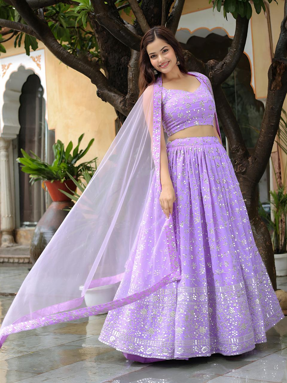 Sabella 15050 Lavender catalog best cheap lehenga designers in india
