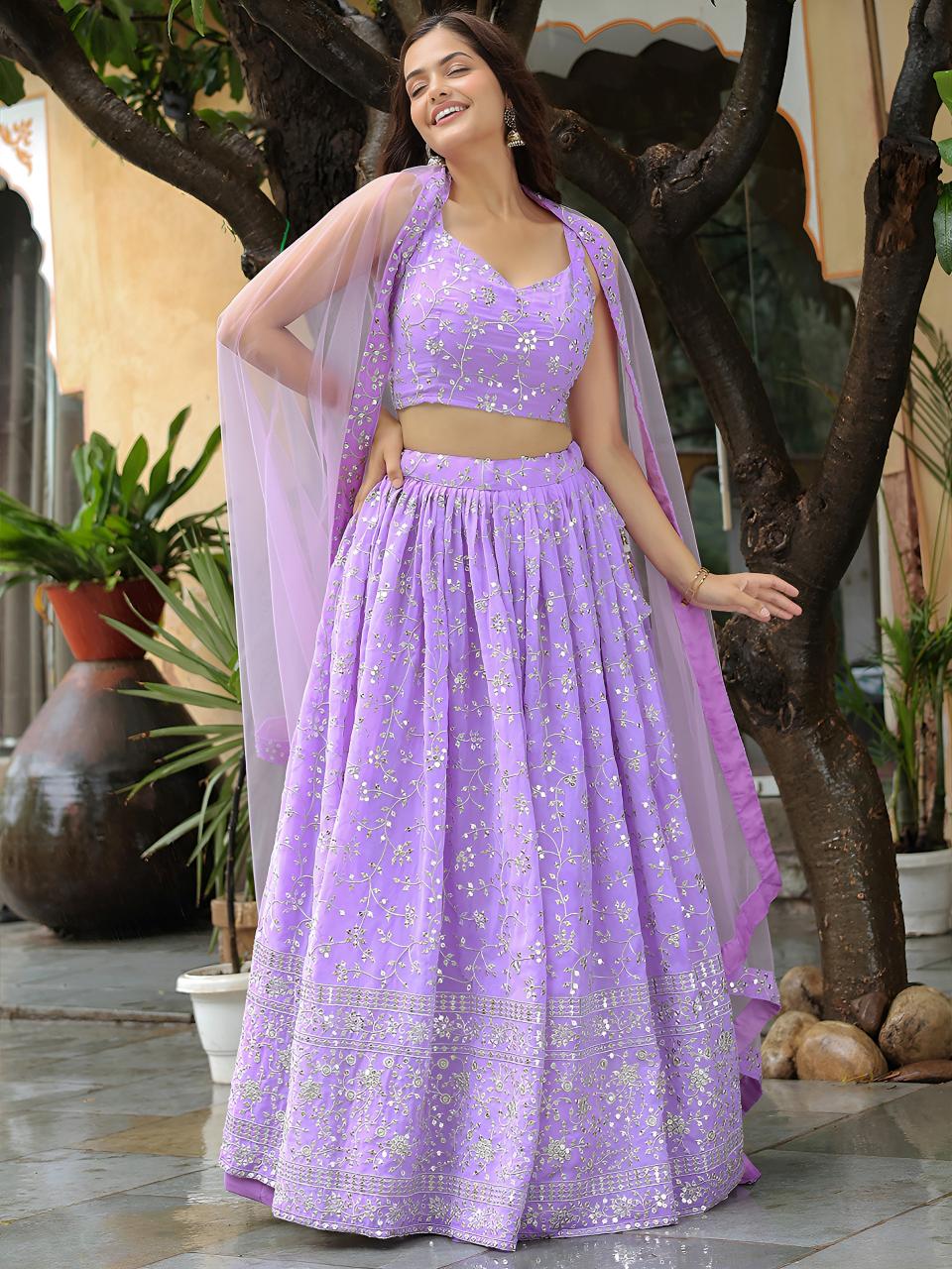 Sabella 15050 Lavender catalog best cheap lehenga designers in india