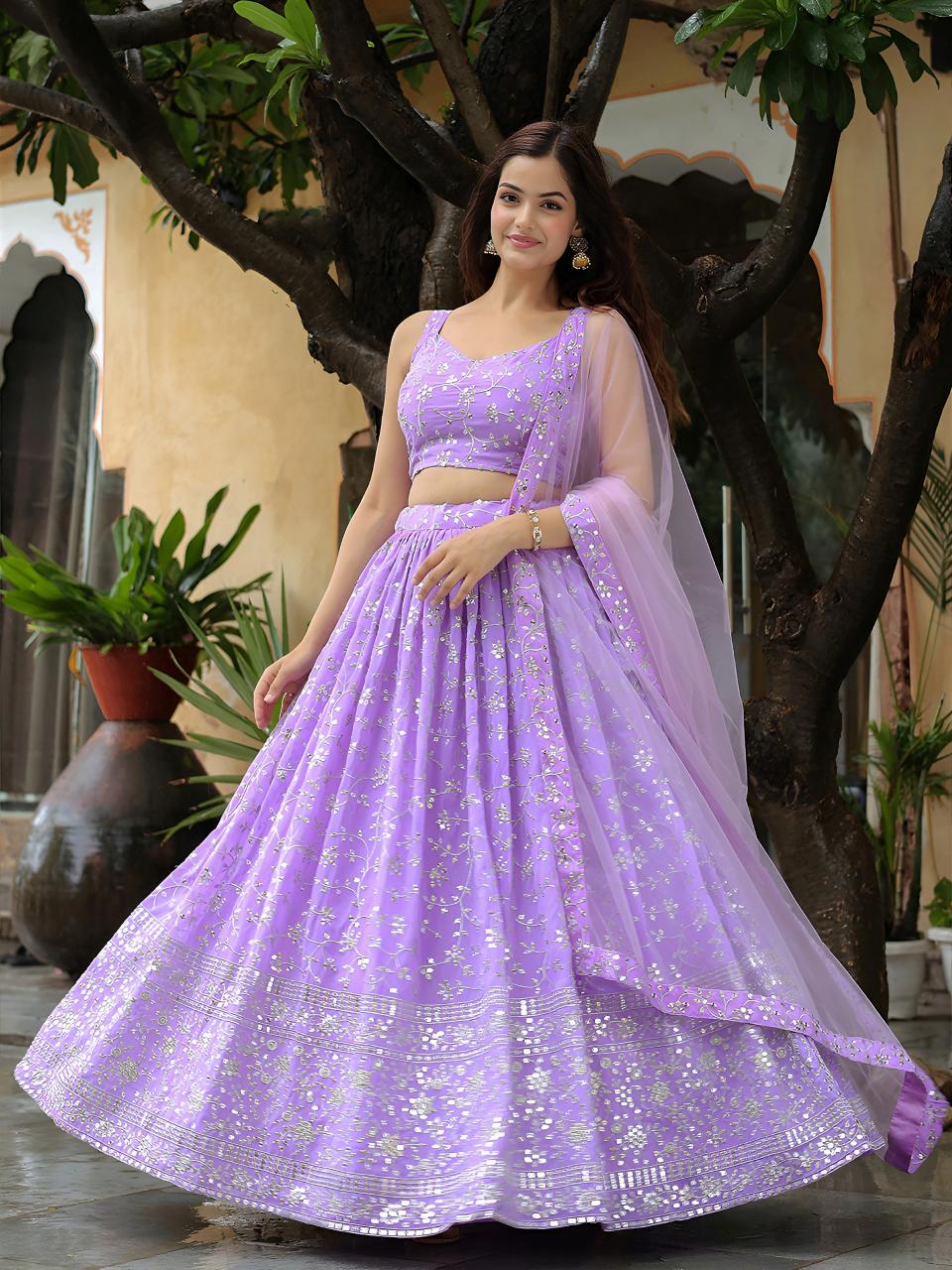 Sabella 15050 Lavender catalog best cheap lehenga designers in india