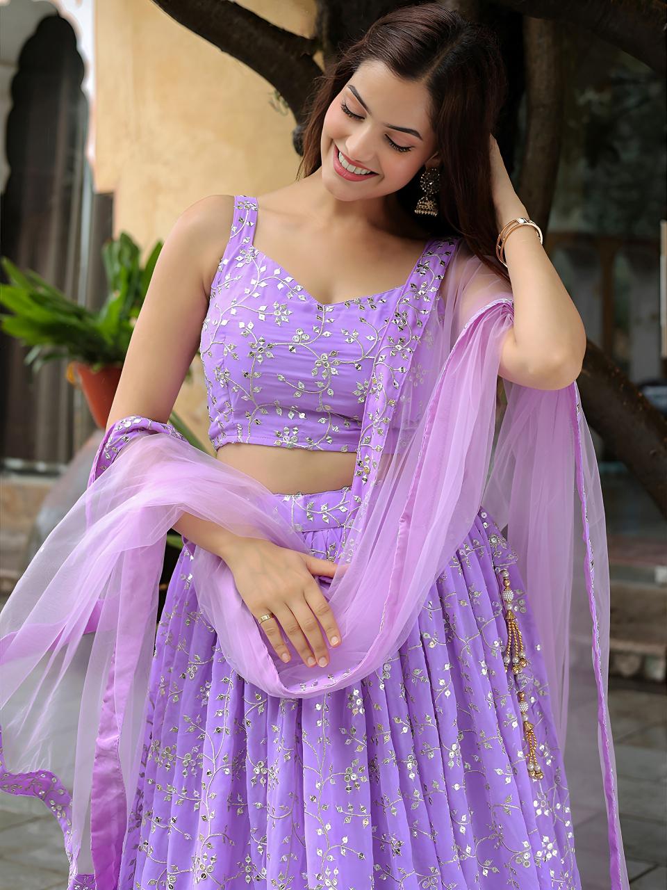 Sabella 15050 Lavender catalog best cheap lehenga designers in india