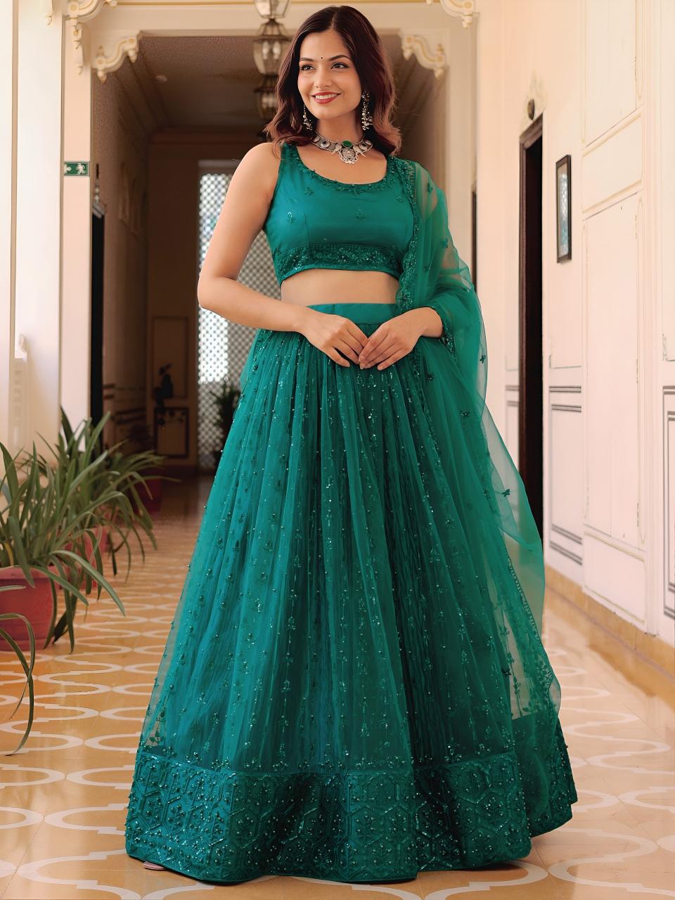 Sabella 15056 Teal catalog buy lehenga online india cash on delivery cod