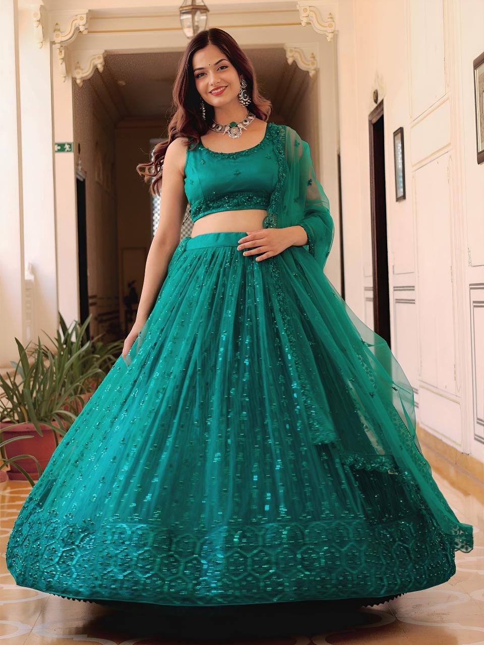Sabella 15056 Teal catalog buy lehenga online india cash on delivery cod