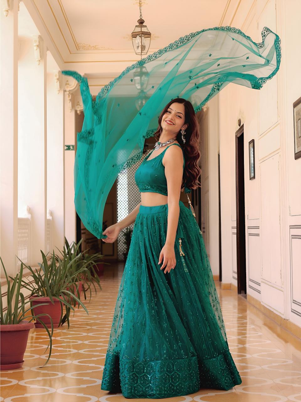 Sabella 15056 Teal catalog buy lehenga online india cash on delivery cod