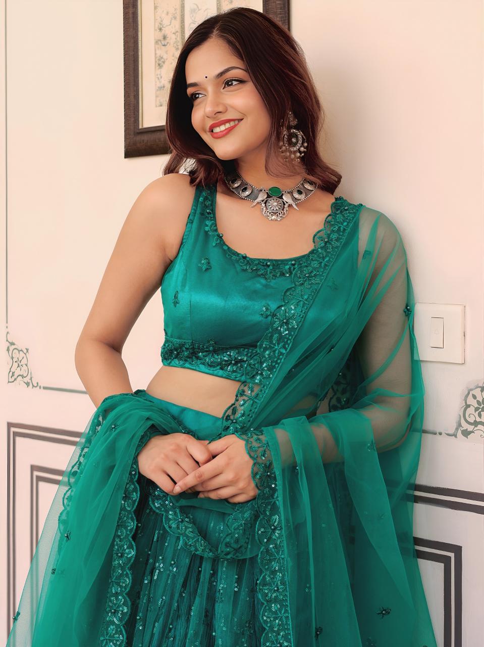 Sabella 15056 Teal catalog buy lehenga online india cash on delivery cod