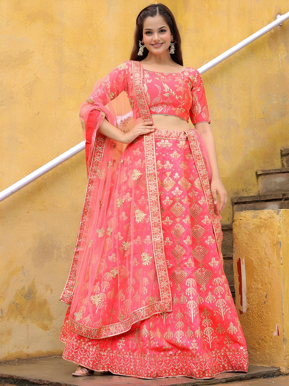 Sabella 17055 Peach catalog bollywood lehenga online india