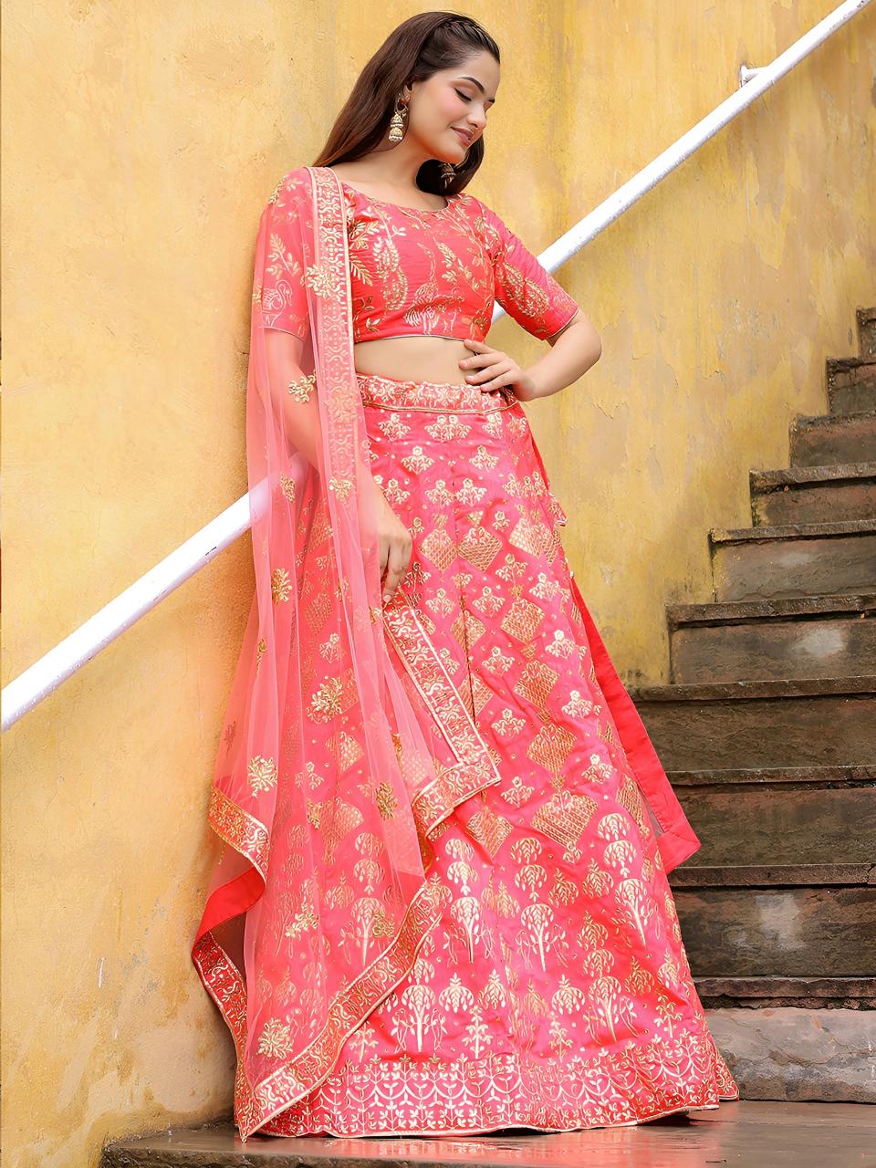 Sabella 17055 Peach catalog bollywood lehenga online india