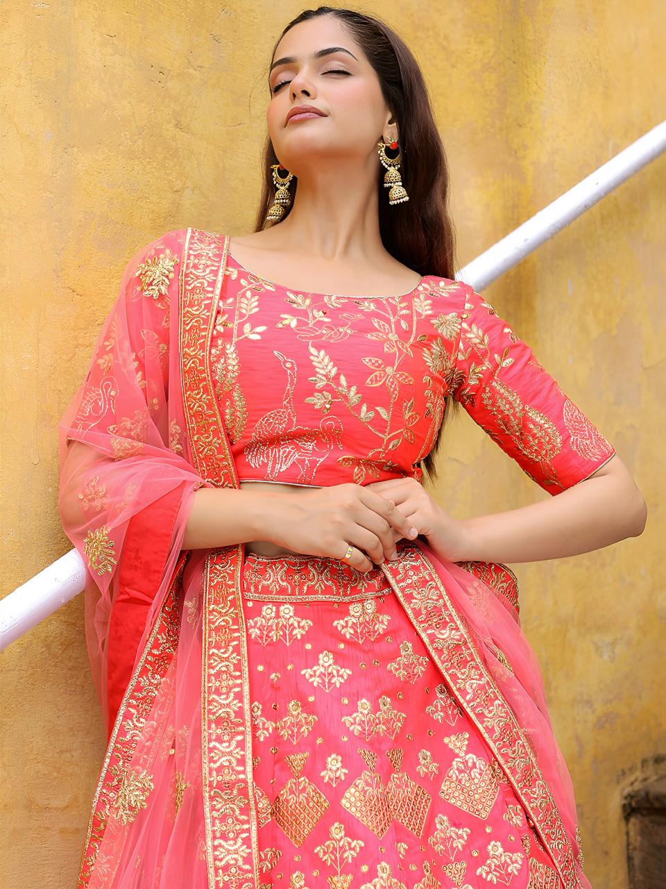 Sabella 17055 Peach catalog bollywood lehenga online india