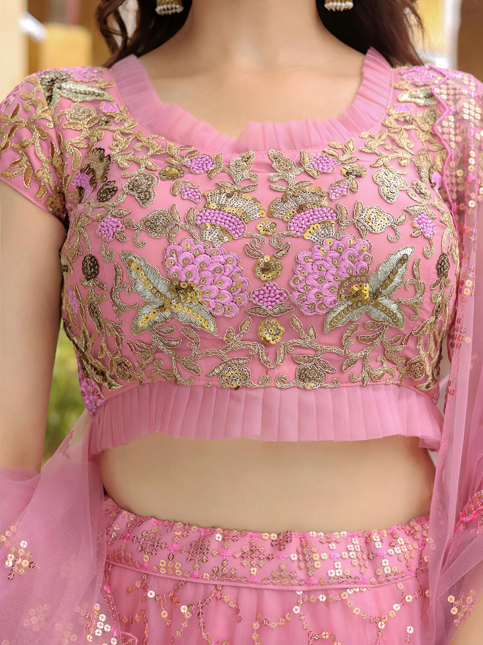 Sabella 17313 Pink catalog bollywood replica lehenga online india