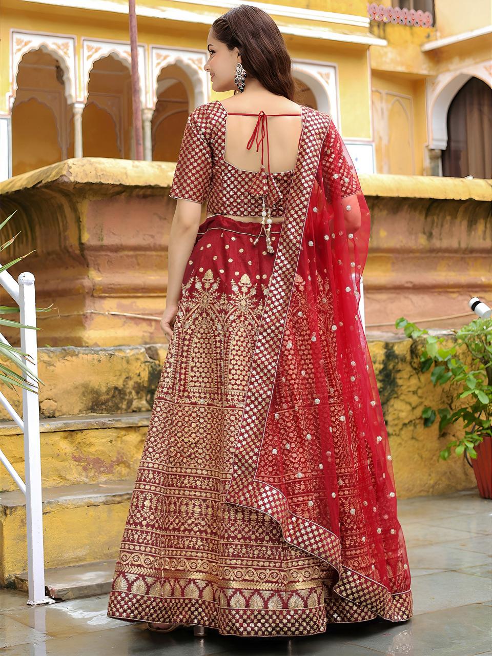 Sabella 17409 Maroon catalog bollywood style lehenga online india
