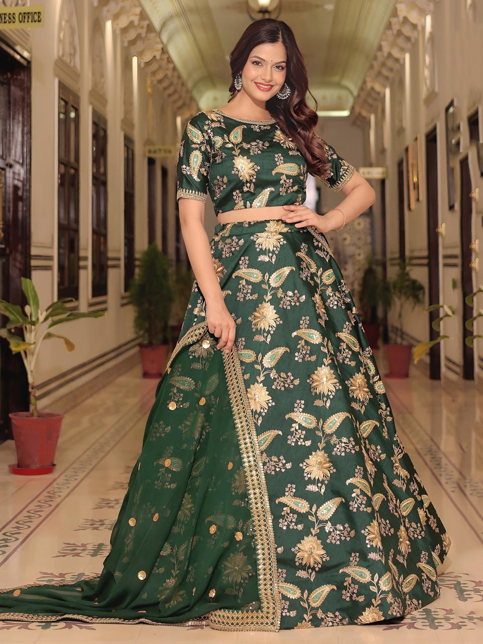Sabella 17420 Green catalog western lehenga choli online india