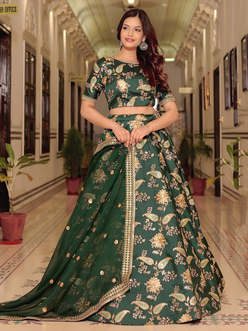 Sabella 17420 Green catalog western lehenga choli online india