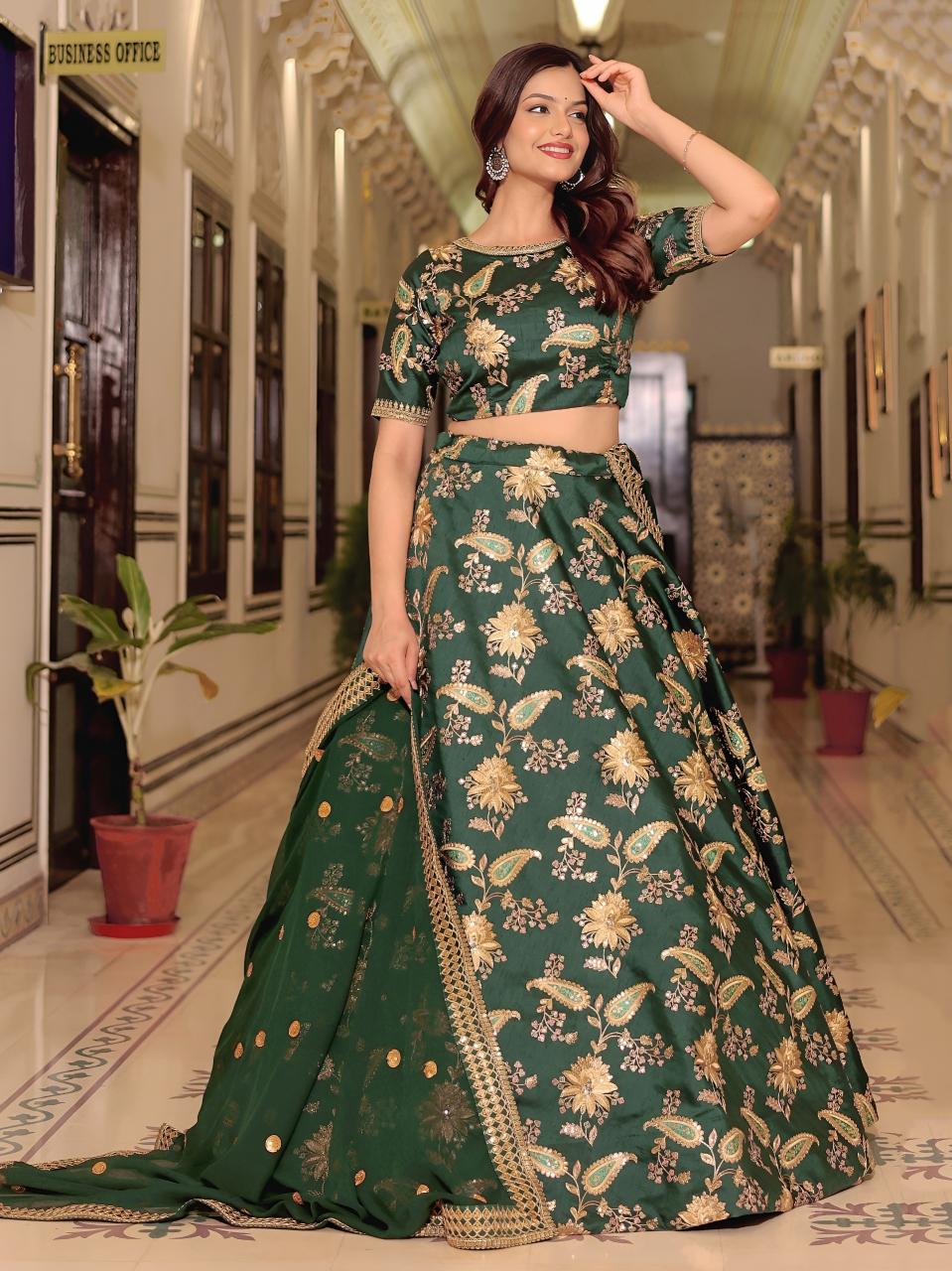 Sabella 17420 Green catalog western lehenga choli online india