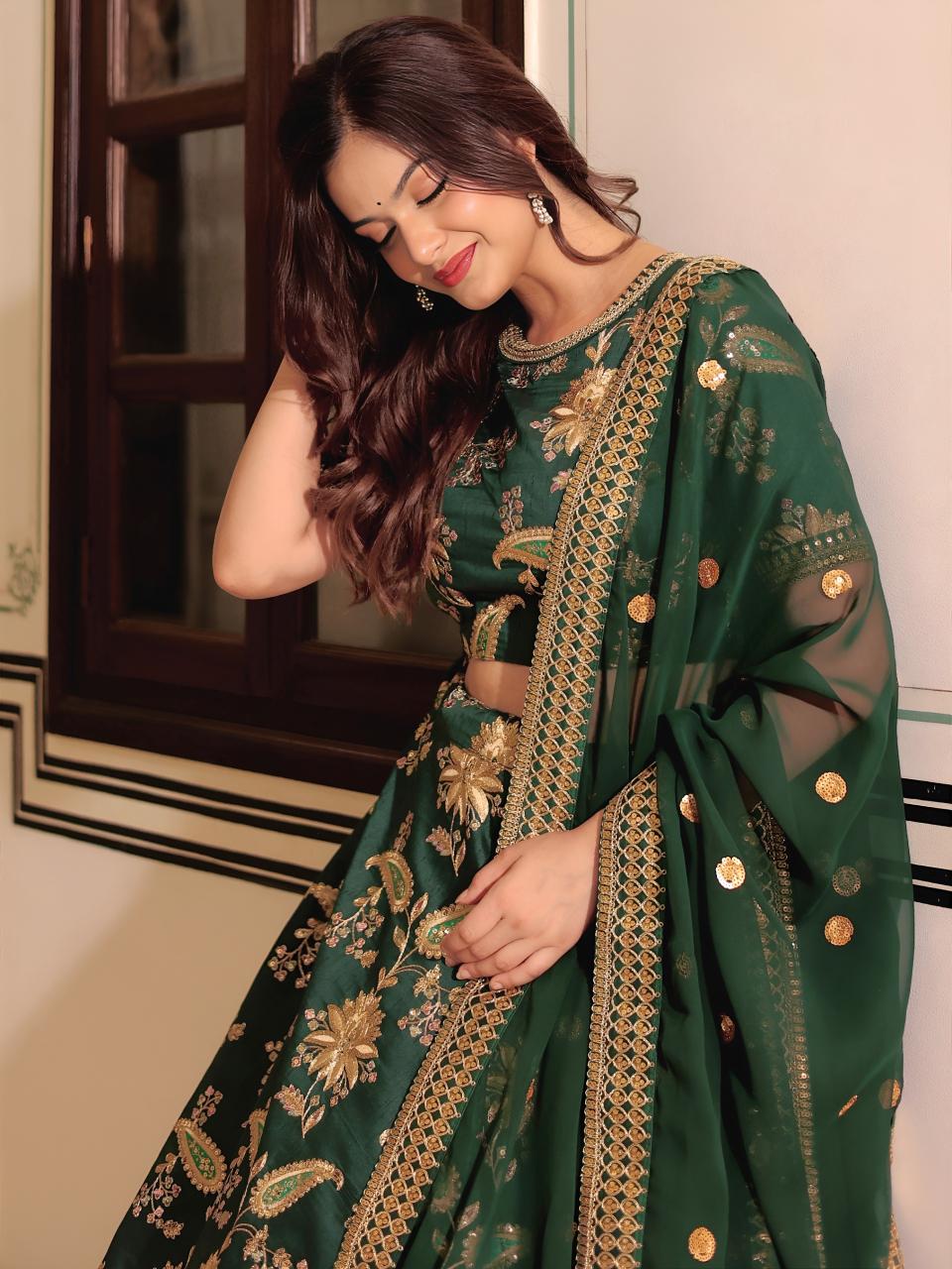 Sabella 17420 Green catalog western lehenga choli online india