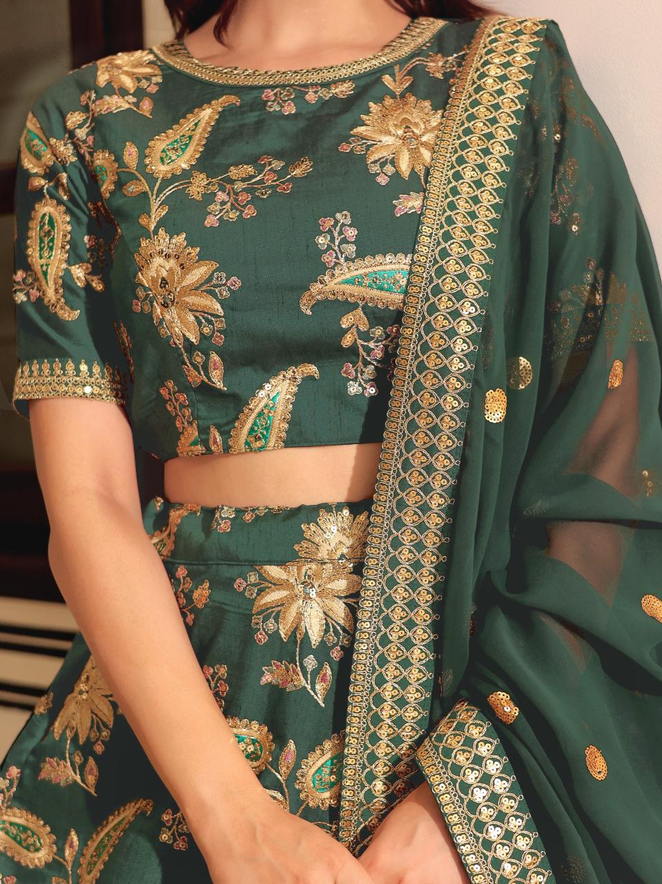 Sabella 17420 Green catalog western lehenga choli online india