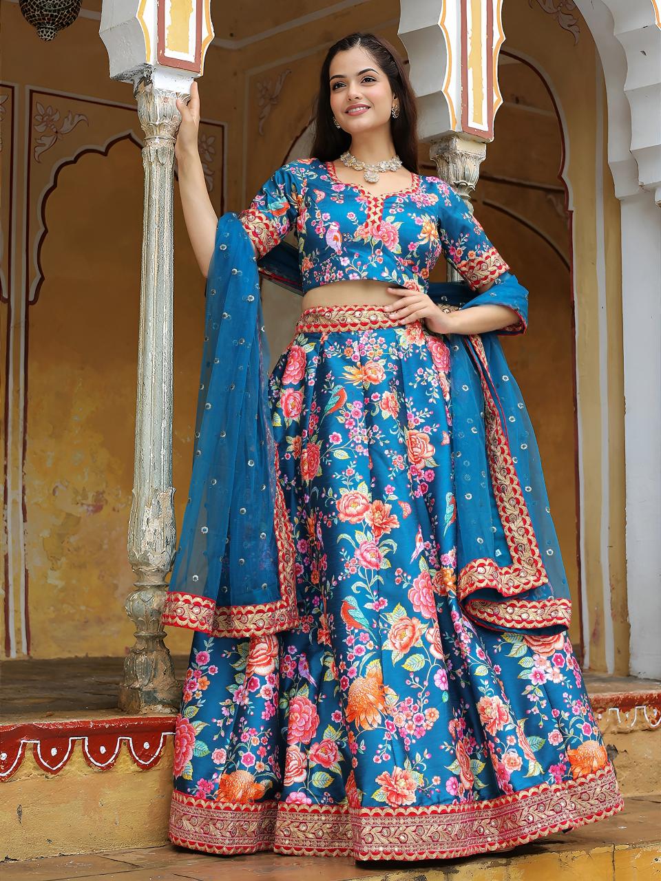Sabella 17515 Blue bridal lehenga online price in india