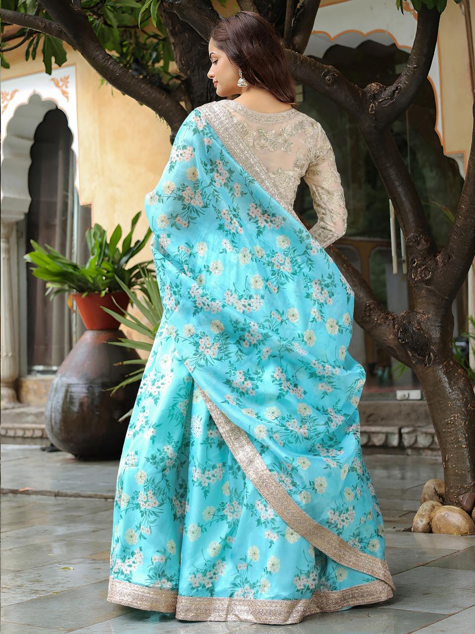 Sabella 17606 Sky Blue catalog bridal lehenga restoration in india