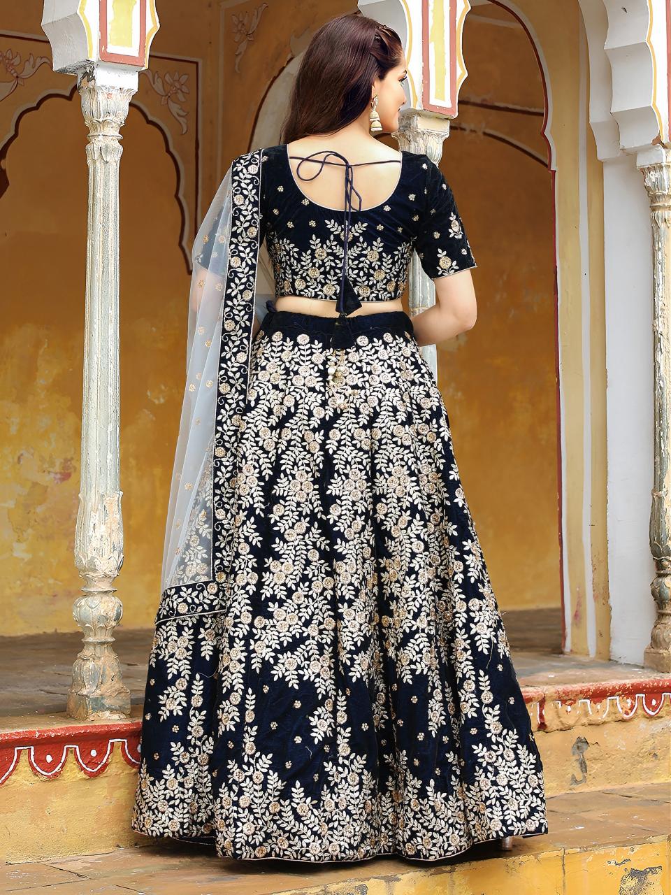Sabella 17707 catalog Navy Blue catalog lehenga online india