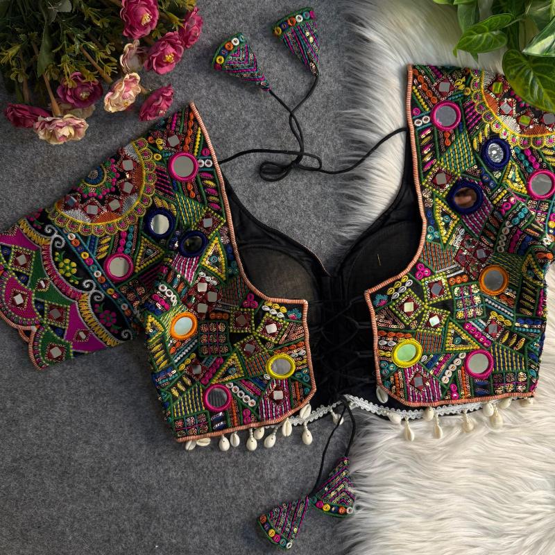 Sabella Heavy Italian Silk catalog mirror work blouse