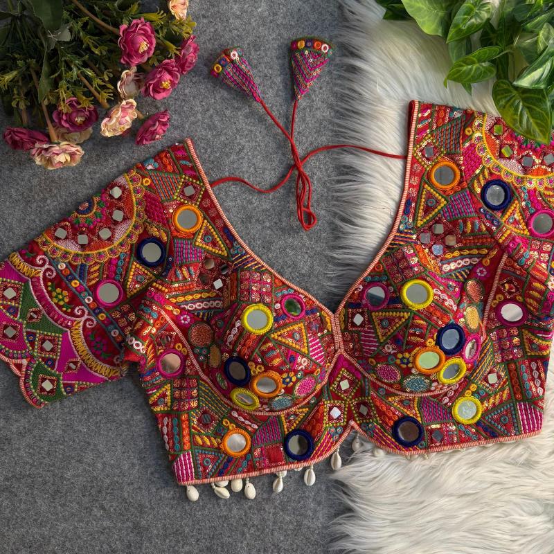 Sabella Heavy Italian Silk catalog mirror work blouse