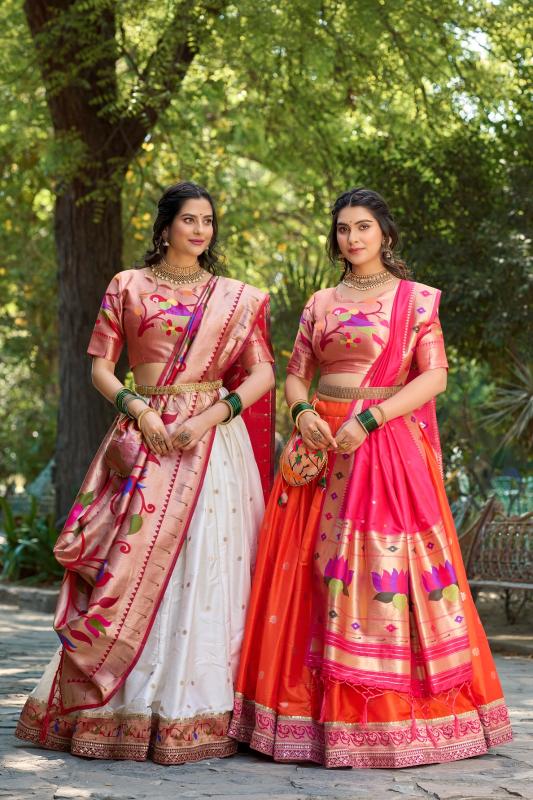 Sabella Jacquard Silk catalog lehenga price in india