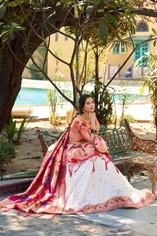 Sabella Jacquard Silk catalog lehenga price in india