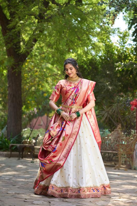Sabella Jacquard Silk catalog lehenga price in india