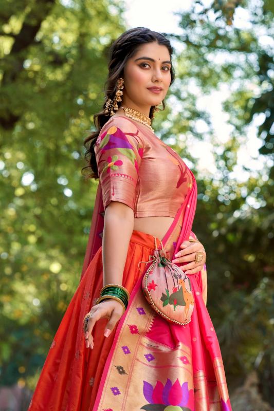 Sabella Jacquard Silk catalog lehenga price in india