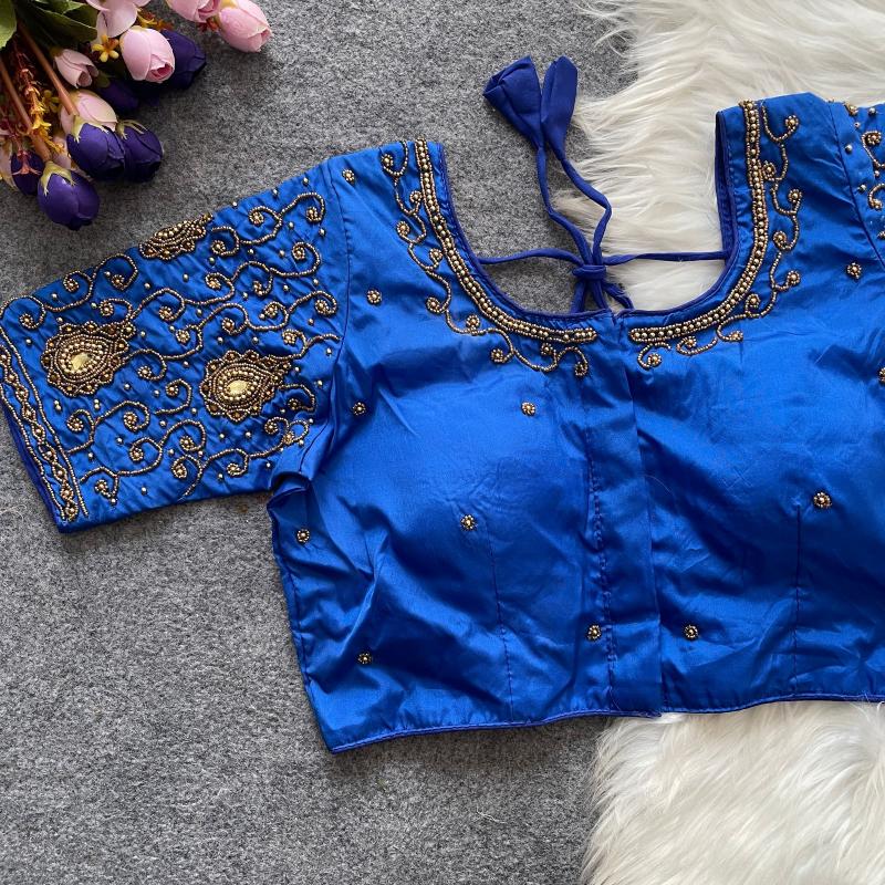 Sabella Pure Pattu Silk catalog aariwork blouse