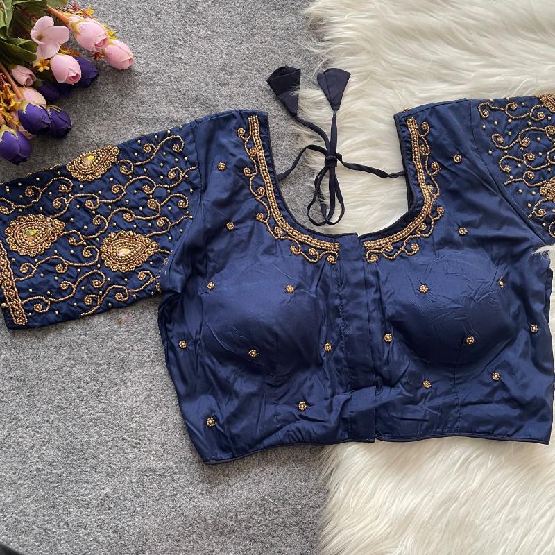 Sabella Pure Pattu Silk catalog aariwork blouse