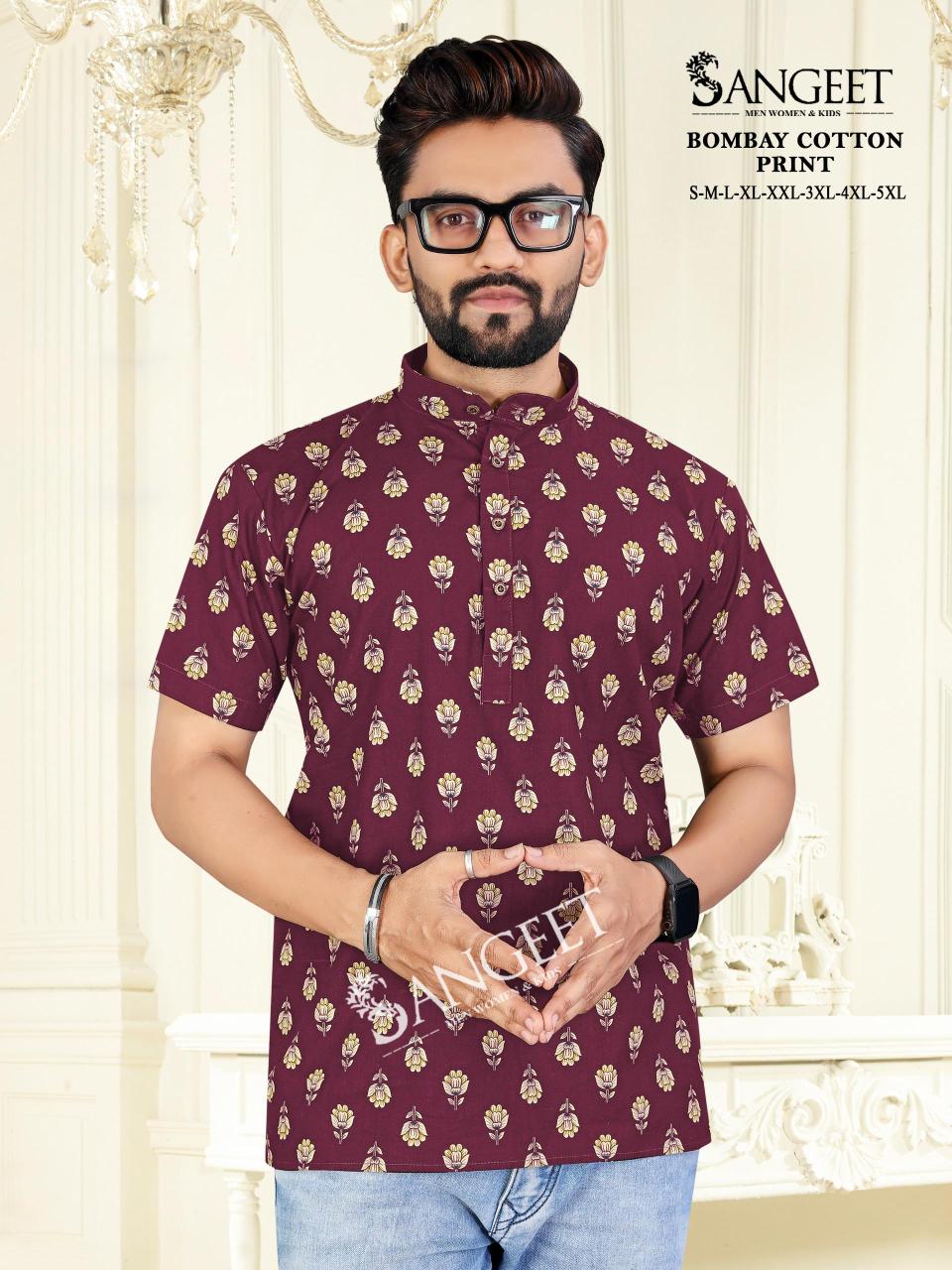 Sangeet Bombay Cotton Print mens t shirt