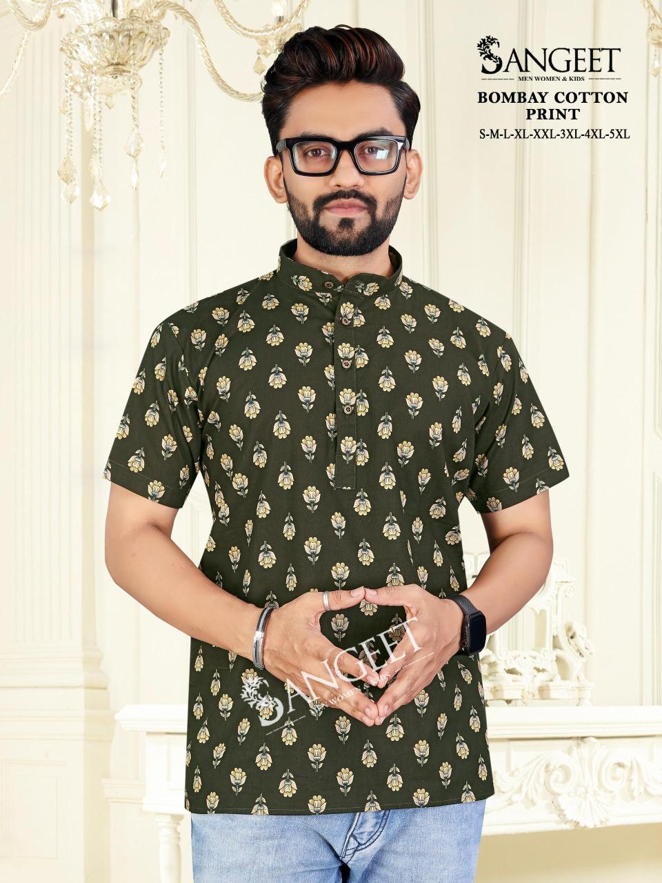 Sangeet Bombay Cotton Print mens t shirt