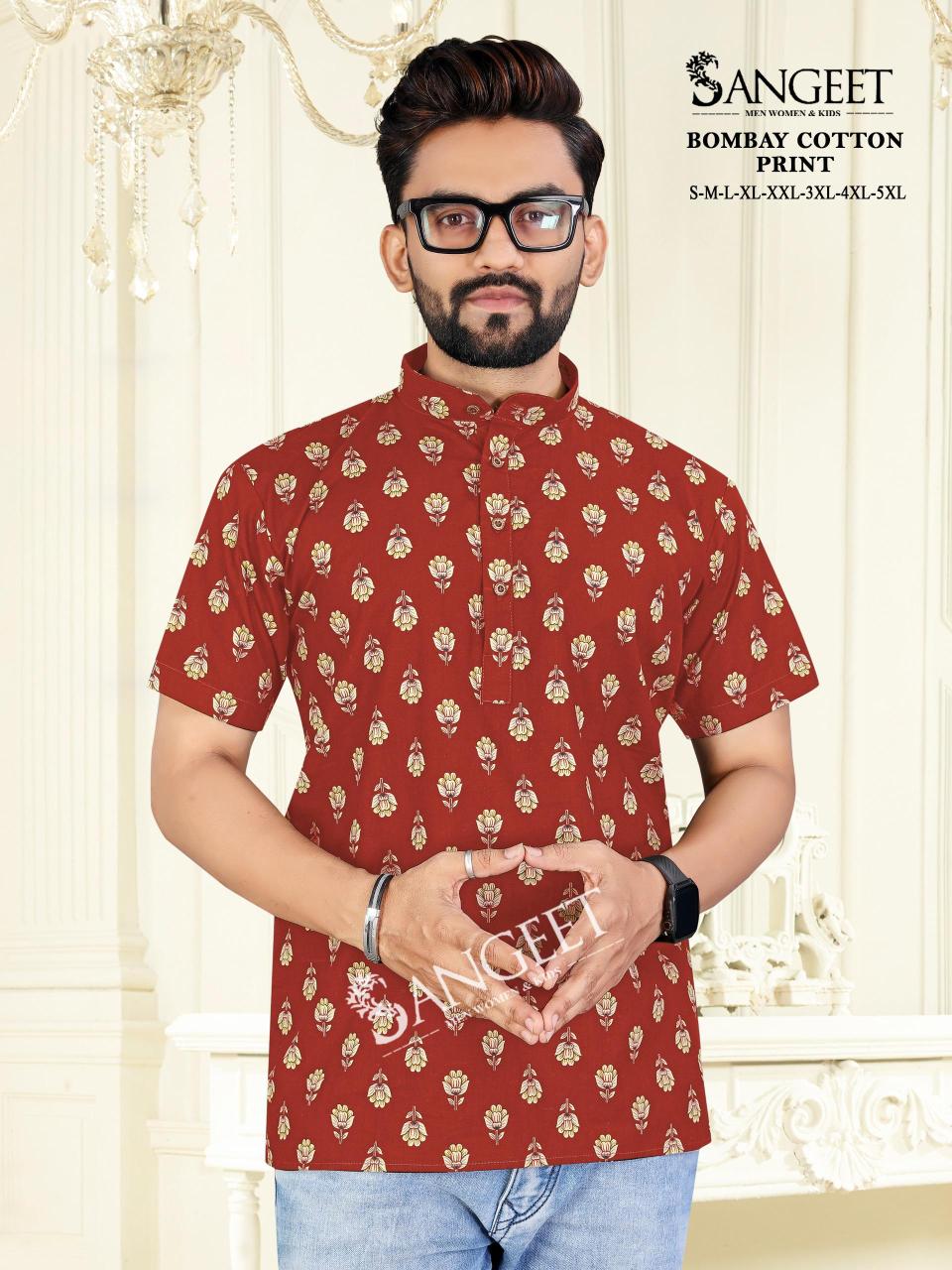 Sangeet Bombay Cotton Print mens t shirt