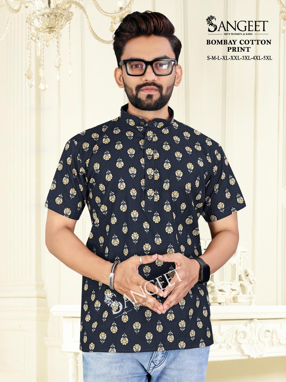 Sangeet Bombay Cotton Print mens t shirt