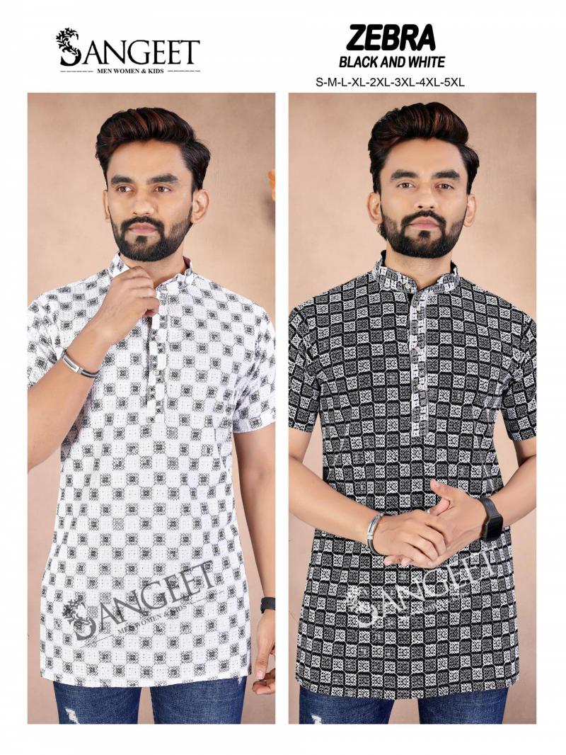 Sangeet Zebra Black & White catalog Mens Shirts