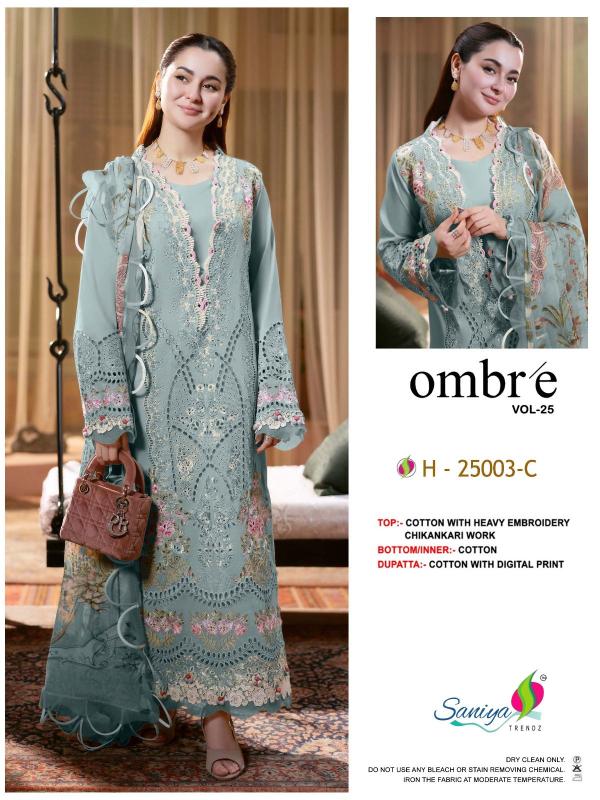 Saniya Ombre Vol 25 Nx Catalog wholesale pakistani suits in delhi