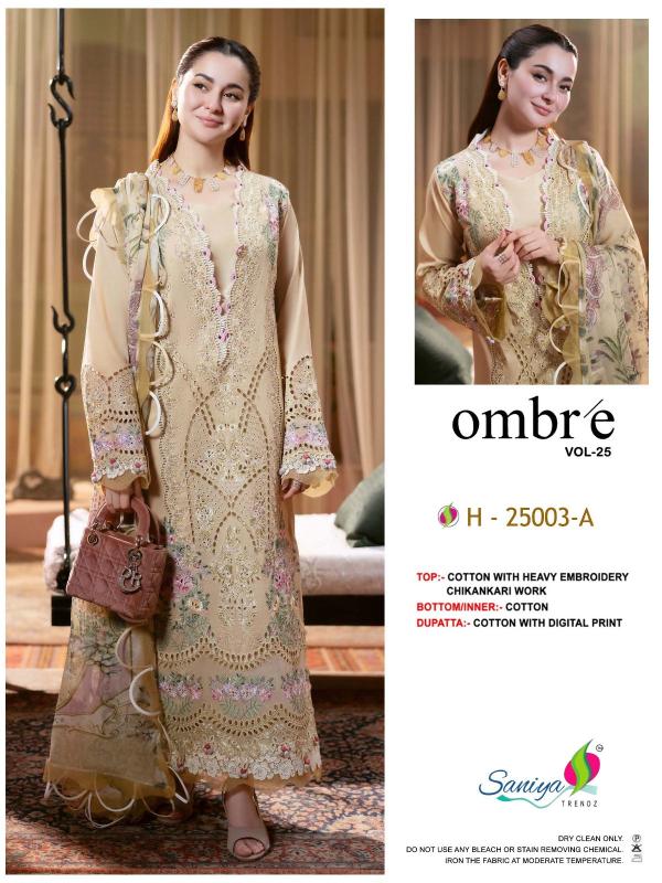 Saniya Ombre Vol 25 Nx Catalog wholesale pakistani suits in delhi