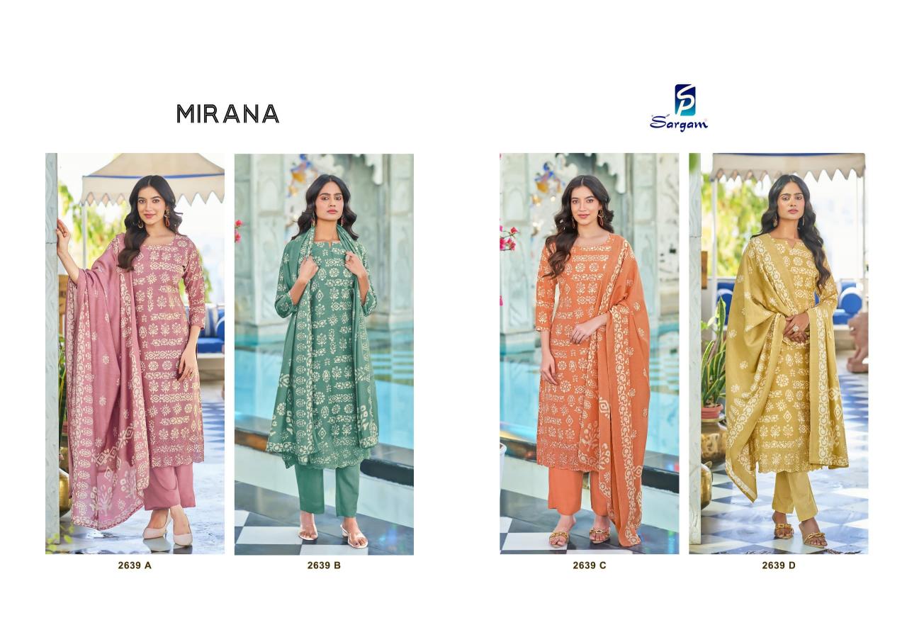 Sargam Mirana Catalog wholesale partywear unstitched dress material
