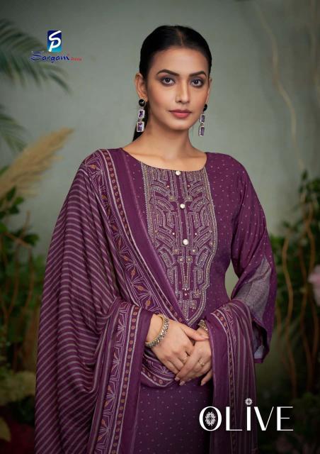 Sargam Olive catalog wholesale dress material in pimpri