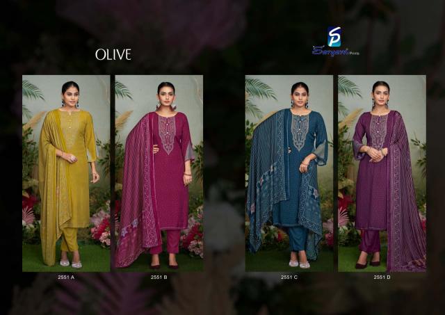 Sargam Olive catalog wholesale dress material in pimpri