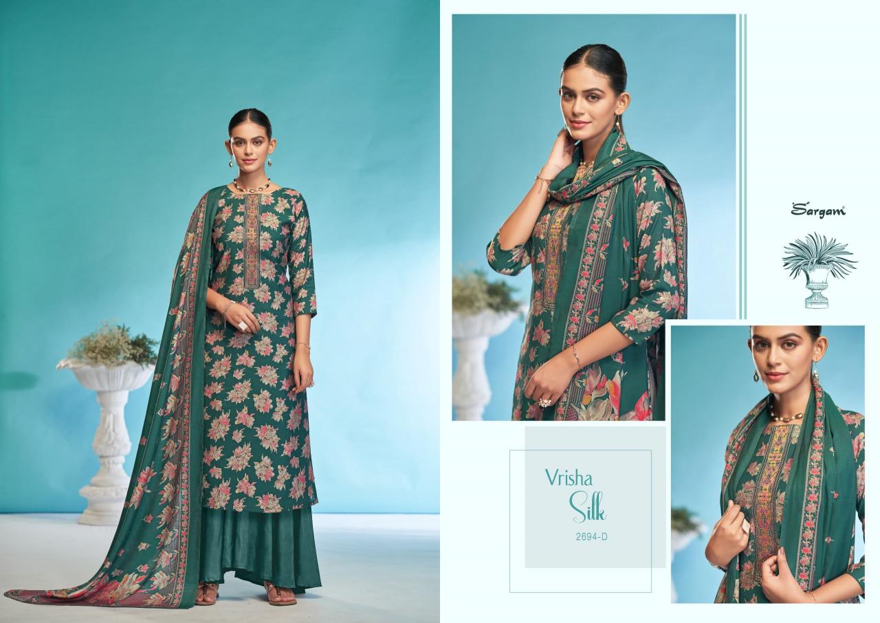 Sargam Vrisha Silk catalog wholesale dress material in chickpet bangalore bengaluru karnataka