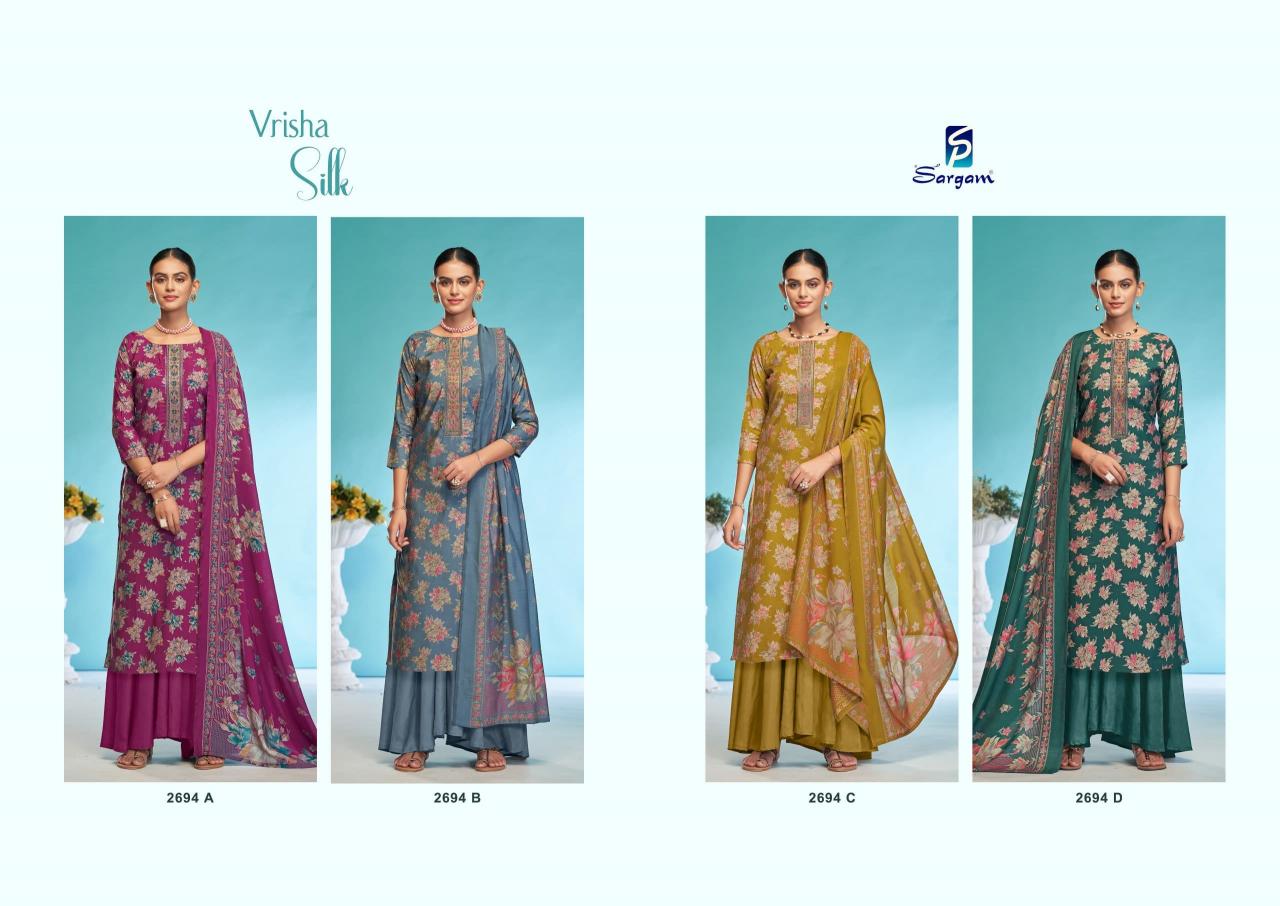 Sargam Vrisha Silk catalog wholesale dress material in chickpet bangalore bengaluru karnataka