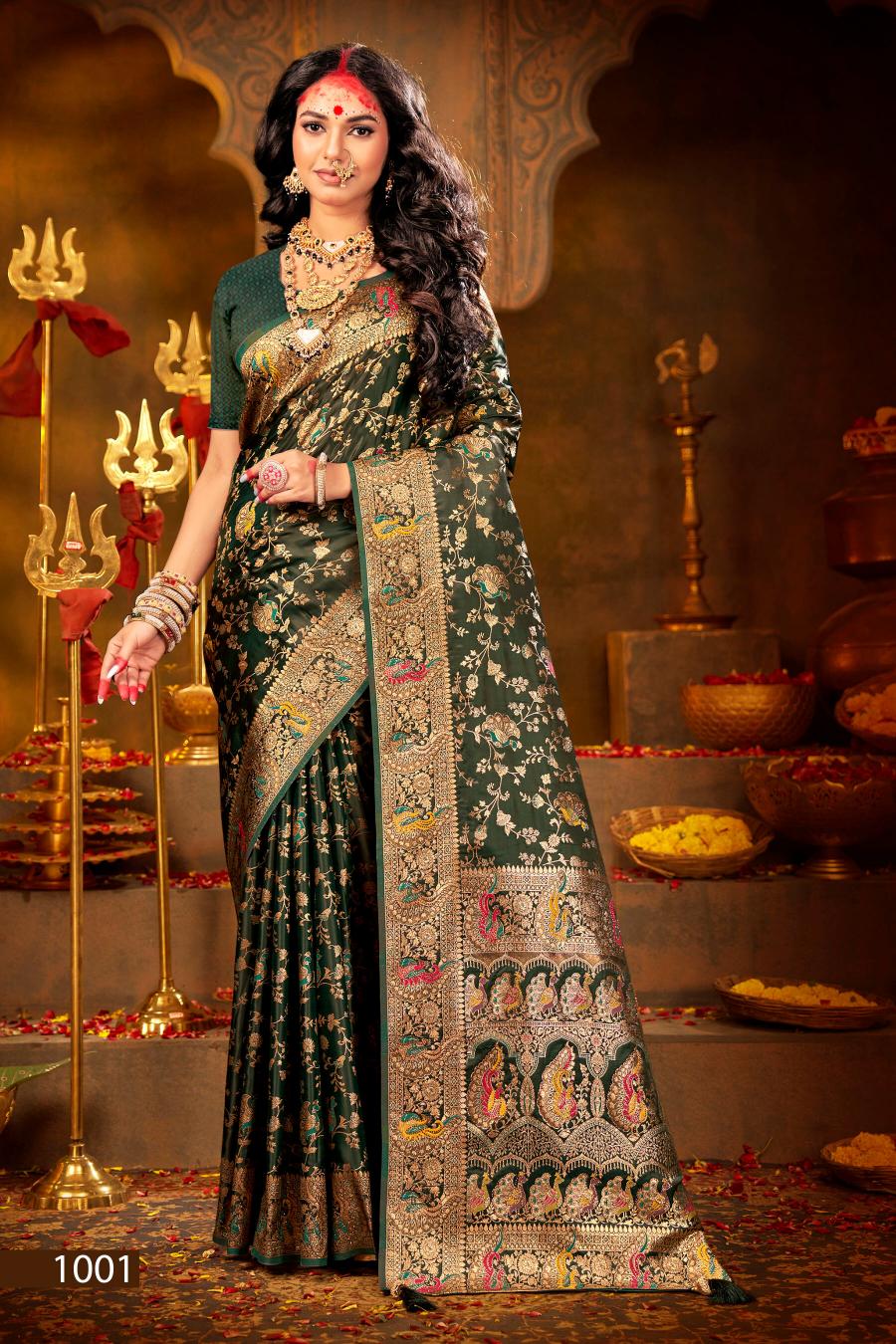 Saroj shrinidhi satin saroski vol.1 Satin silk saree in surat with price wholesale